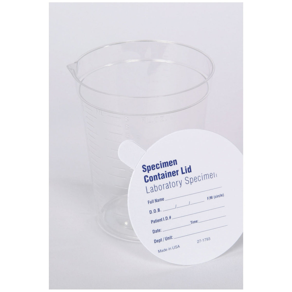 Medegen Gent-L-Kare Non-Sterile Specimen Containers - Polystyrene with Paper Lid