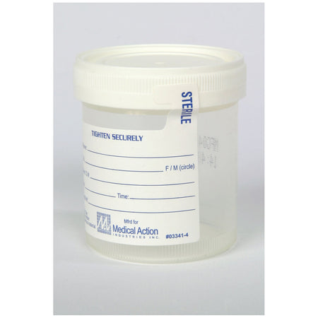 Medegen Leak-Resistant Sterile Specimen Containers - 3 oz