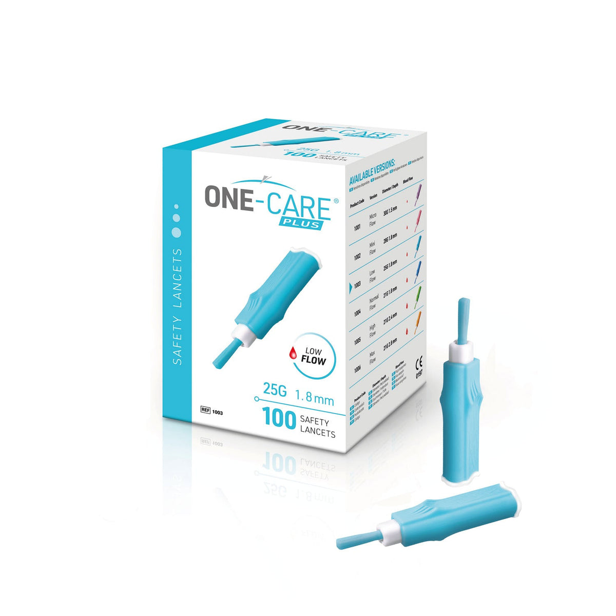 Medivena One-Care Plus Safety Lancets - 25G
