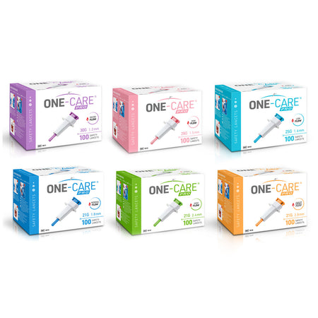 Medivena One-Care PRO Safety Lancets - 21GX1.8MM