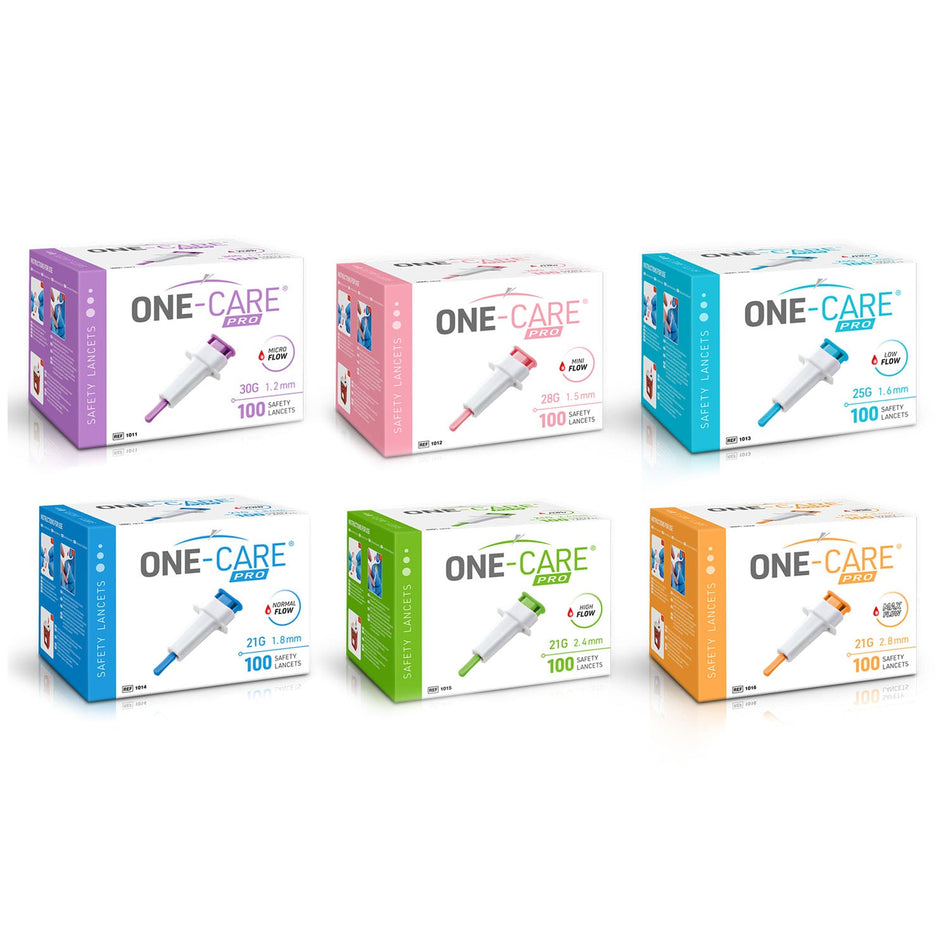 Medivena One-Care PRO Safety Lancets - 28G
