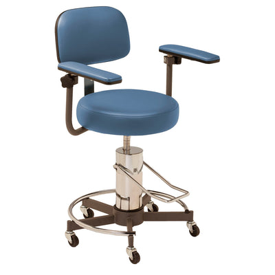 Mti Stool - Hydraulic Pump with Twin Arms & Ergo Backrest