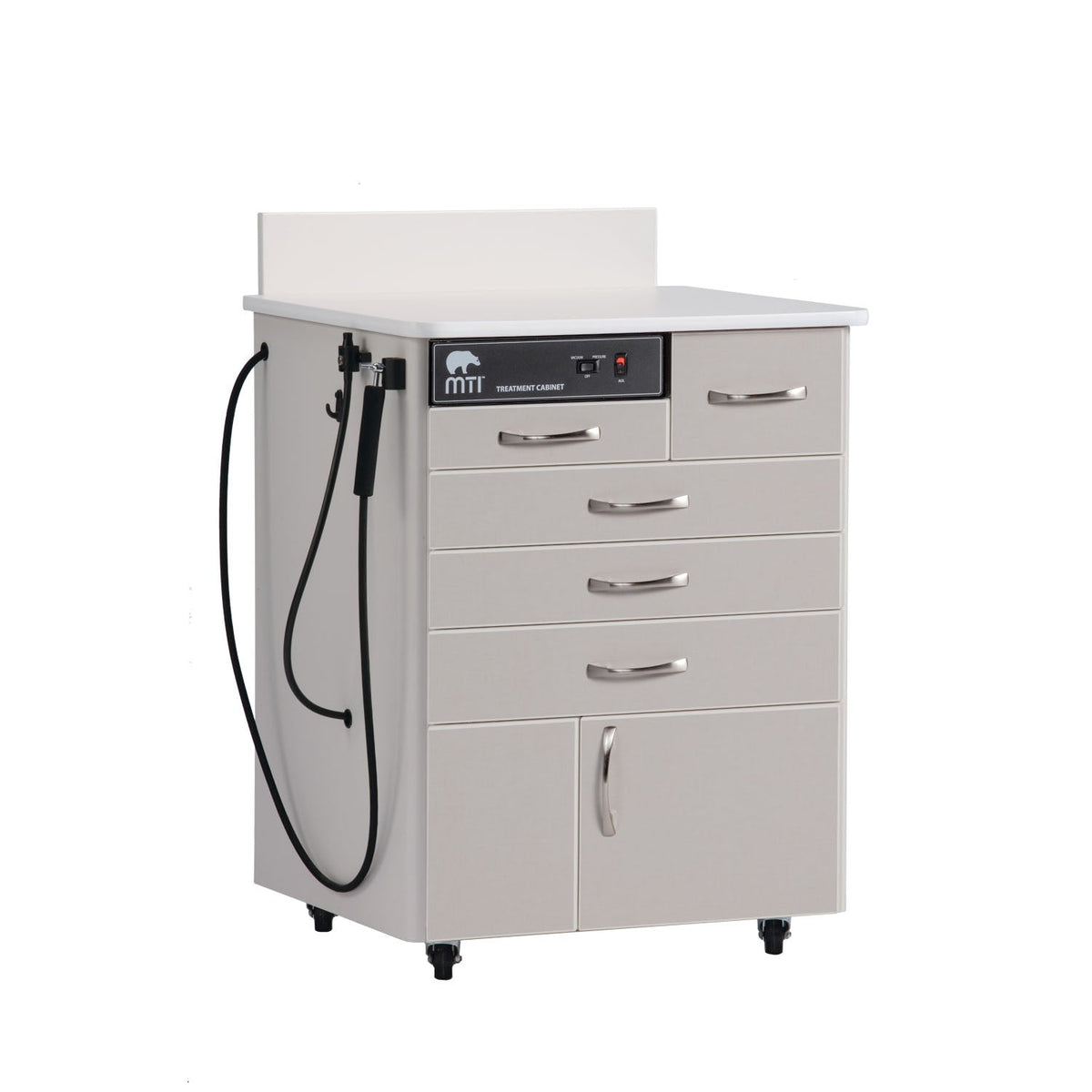 Mti Ent Cabinet - Sit-Down, Laminate-Crystal, Trim-White