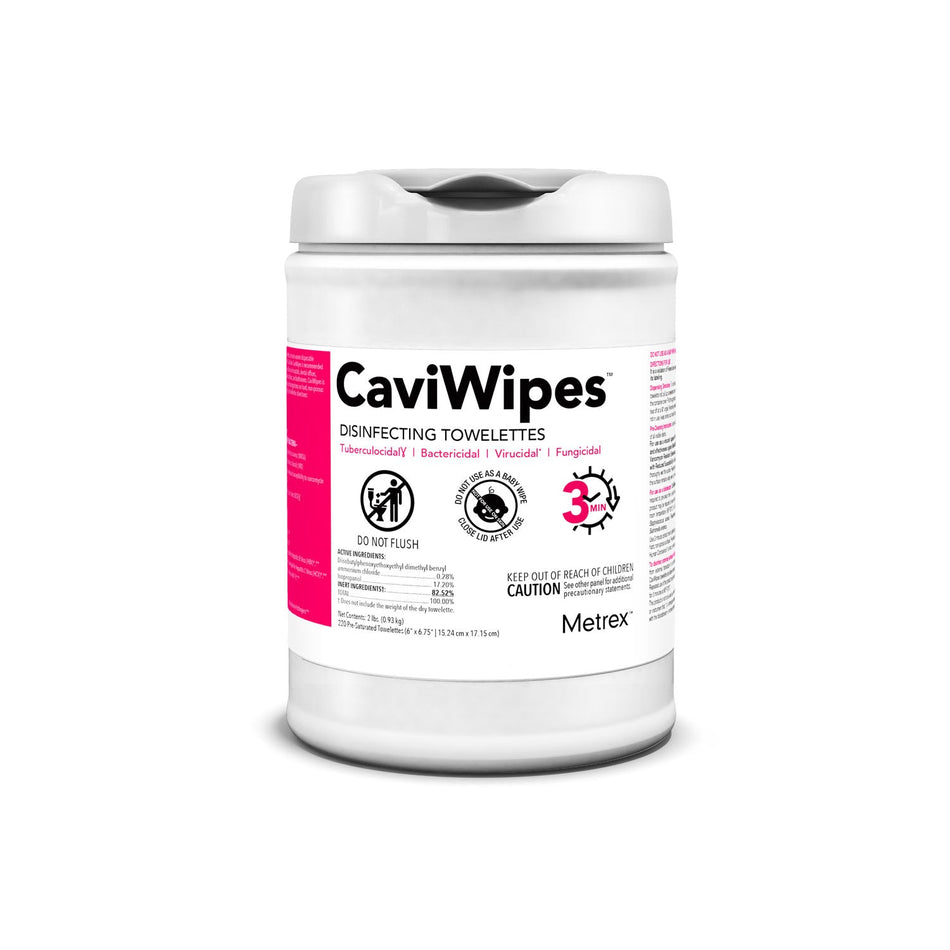 Metrex Caviwipestm Disinfecting Towelettes - Canisters (220 Wipes)
