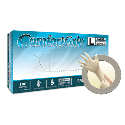 Ansell Microflex Comfortgrip Powder-Free Latex Exam Gloves