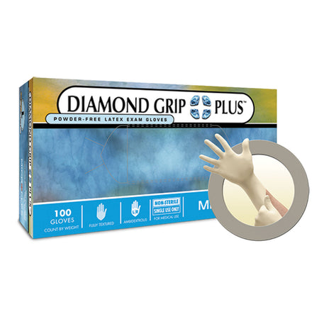 Ansell Microflex Diamond Grip Plustm Powder-Free Latex Exam Gloves