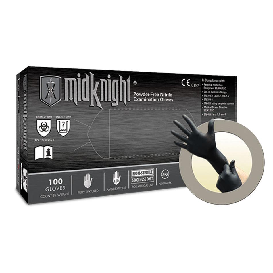Ansell Microflex Xtra Laboratory Powder-Free Nitrile Exam Gloves