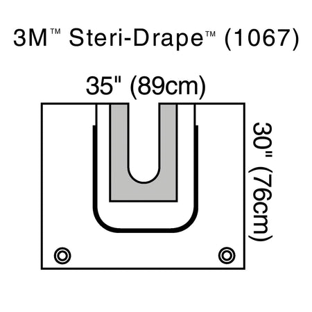 Solventum Steri-Drapetm U-Drapes - U-Pouch Aperture