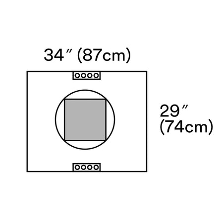 Solventum Steri-Drapetm Cesarean-Section Sheets with Ioban 2 Incise Film - 35" x 30"