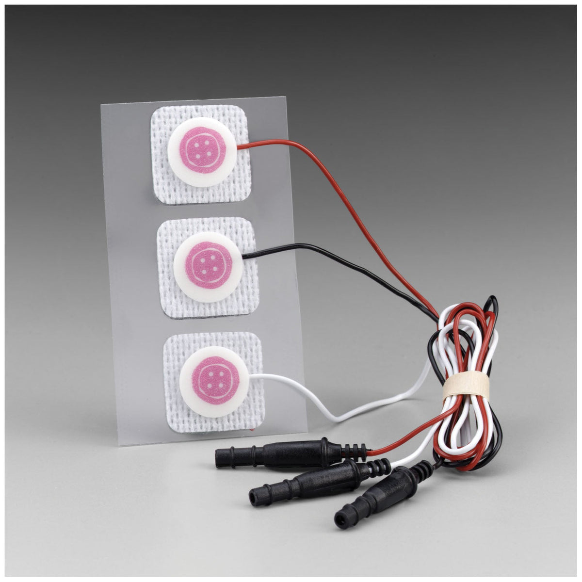Solventum Red Dottm ECG Monitoring Electrodes with Pre-Attached Lead Wire - Neonatal Soft Cloth