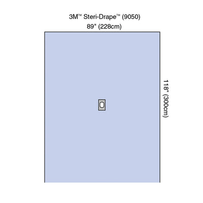 Solventum Drapes & Sheets - Adhesive Aperture Drapes (Off-Centered Oval Aperture) - Extra Large