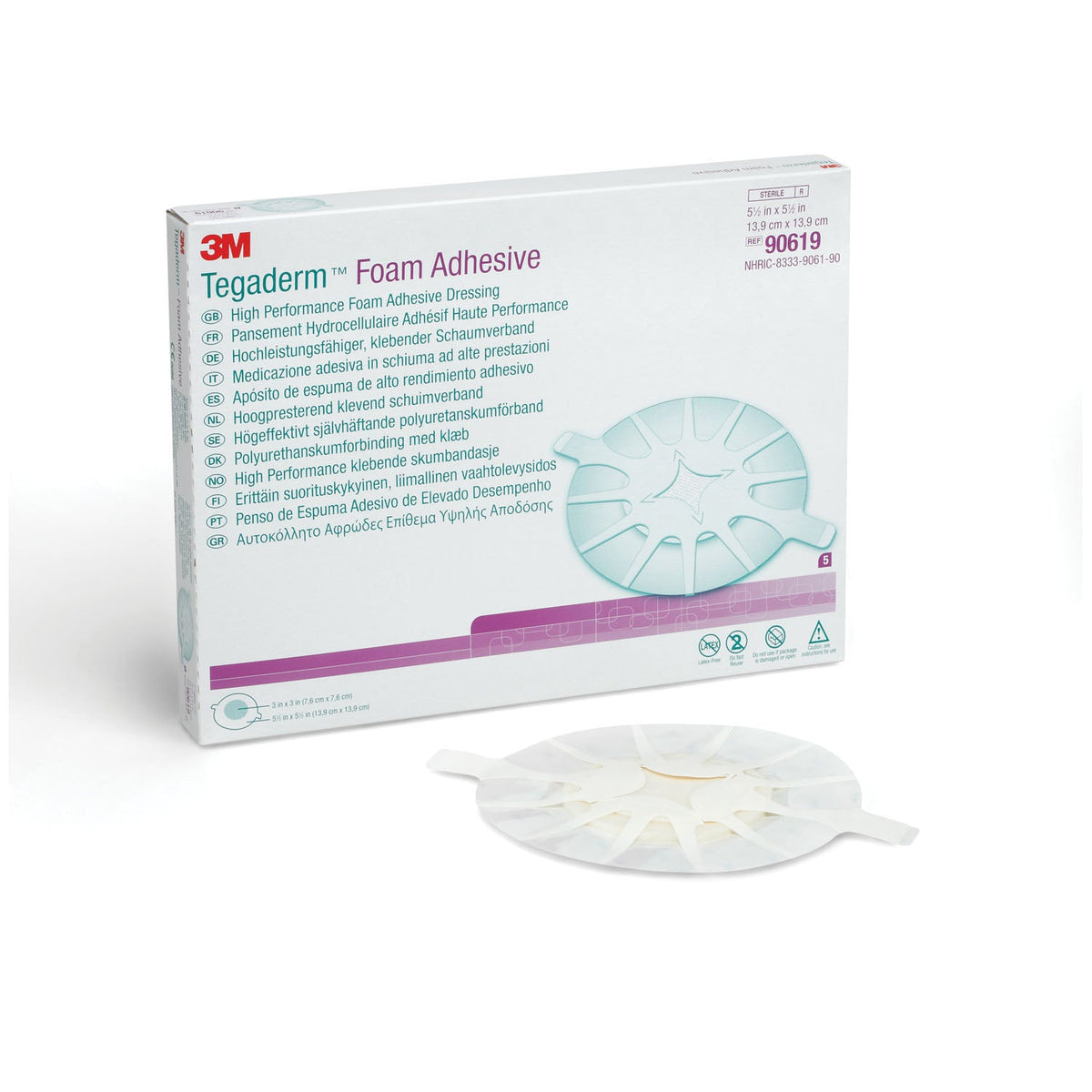Solventum Tegadermtm Foam Adhesive Dressing - Heel Design