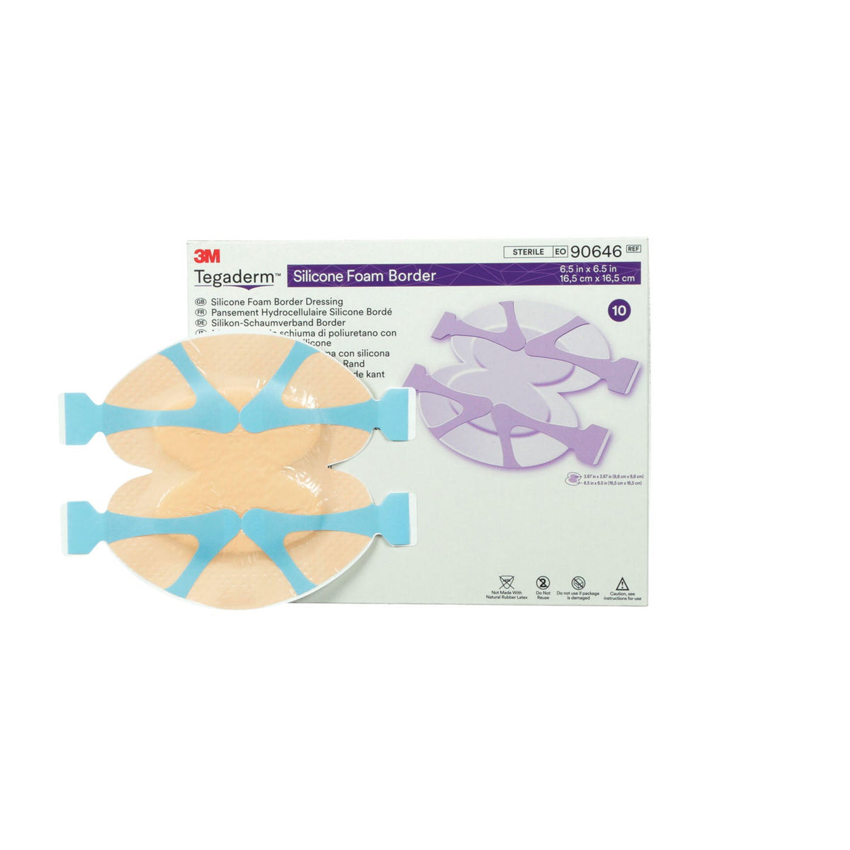 Solventum Tegadermtm Silicone Foam Border Dressing - Heel & Contour