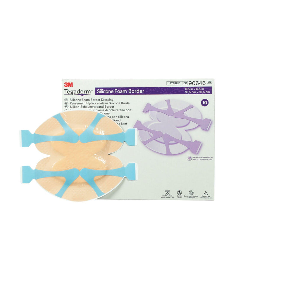 Solventum Tegadermtm Silicone Foam Border Dressing - Heel & Contour