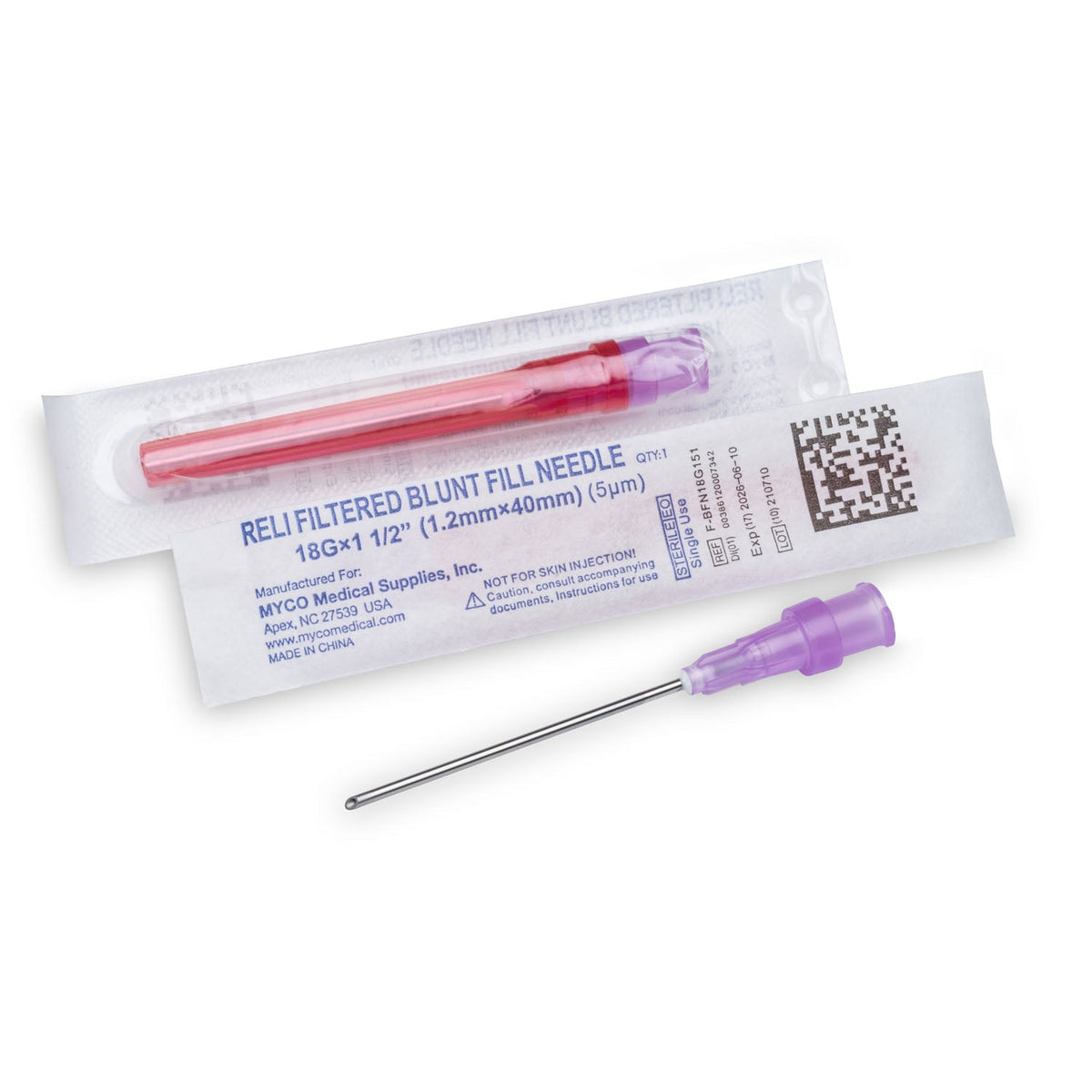 Myco Reli Blunt Fill Needles with Filter - 20G