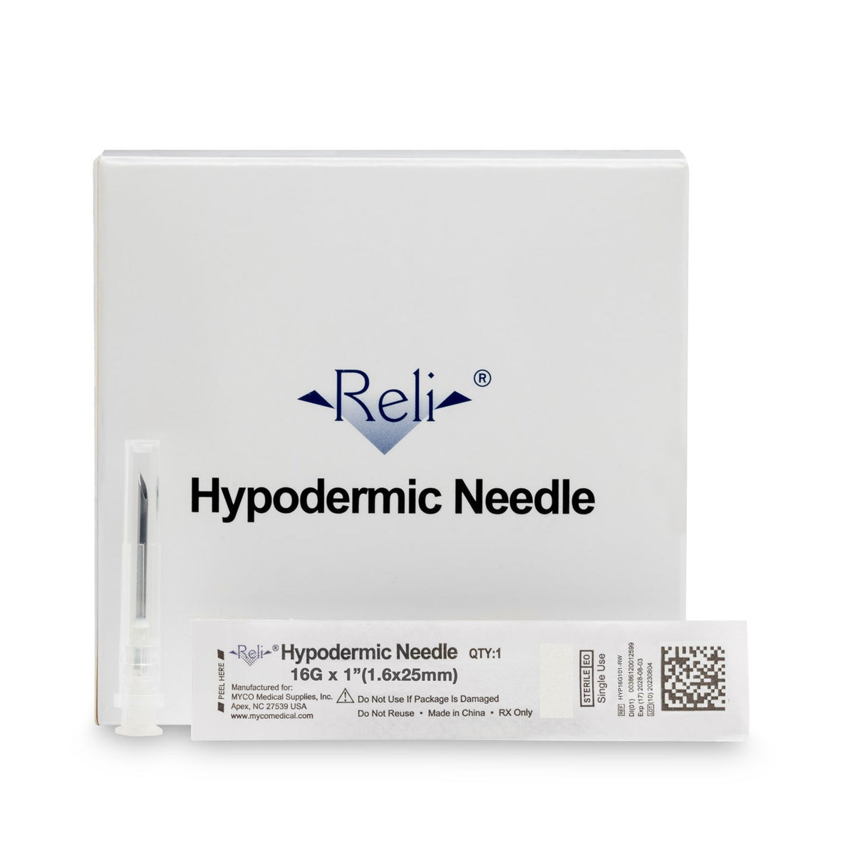 Myco Reli Conventional Hypodermic Needles - Regular Wall (16G)