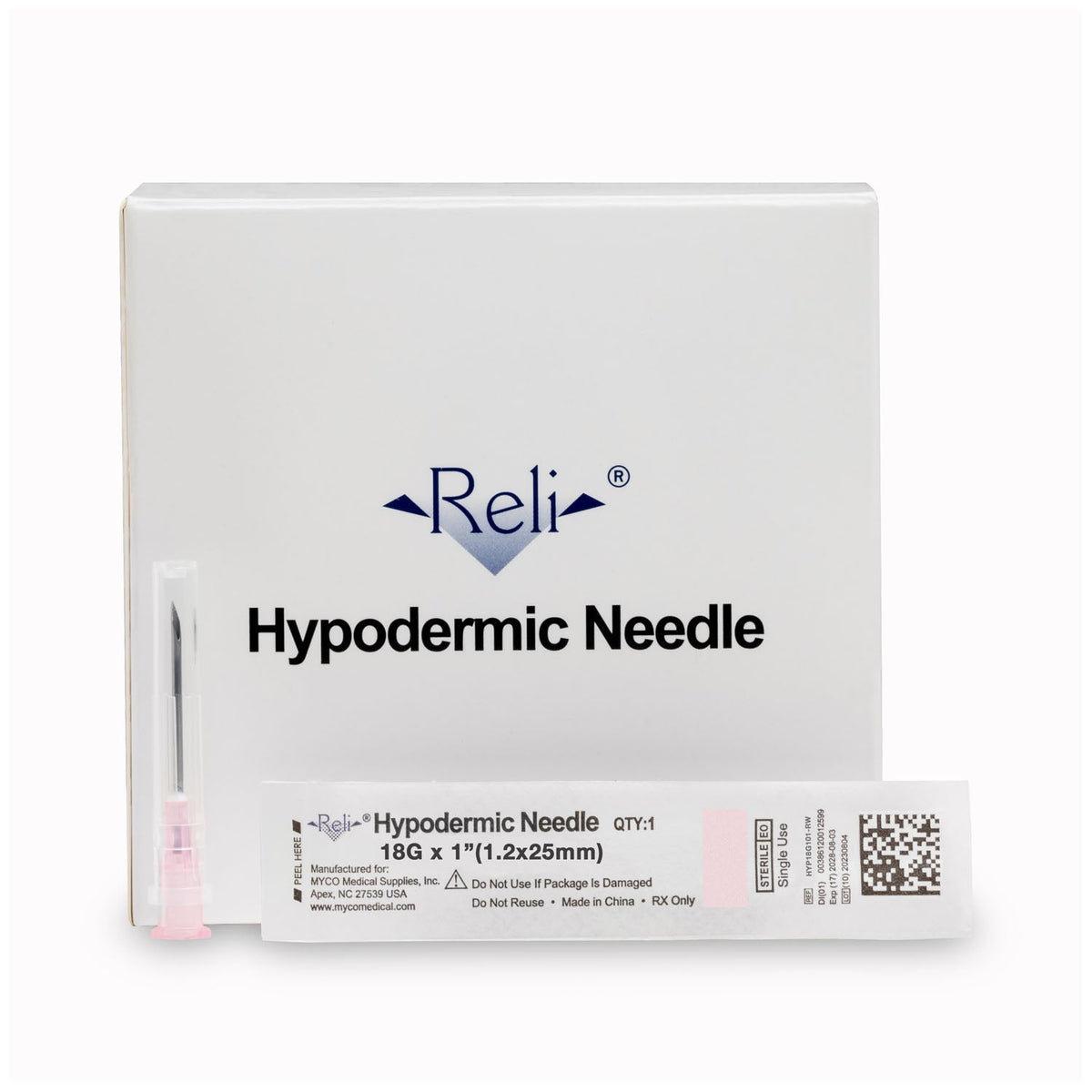 Myco Reli Conventional Hypodermic Needles - Regular Wall (18G)