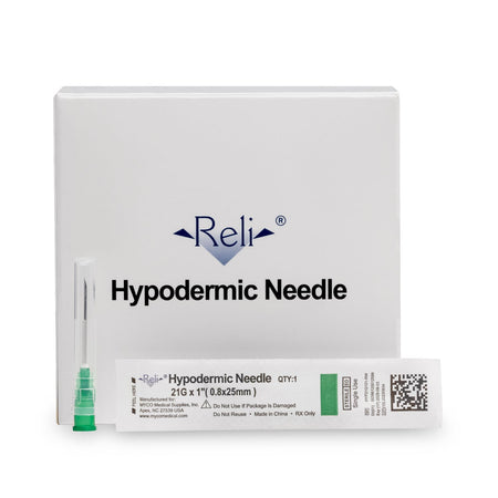 Myco Reli Conventional Hypodermic Needles - Regular Wall (21G)
