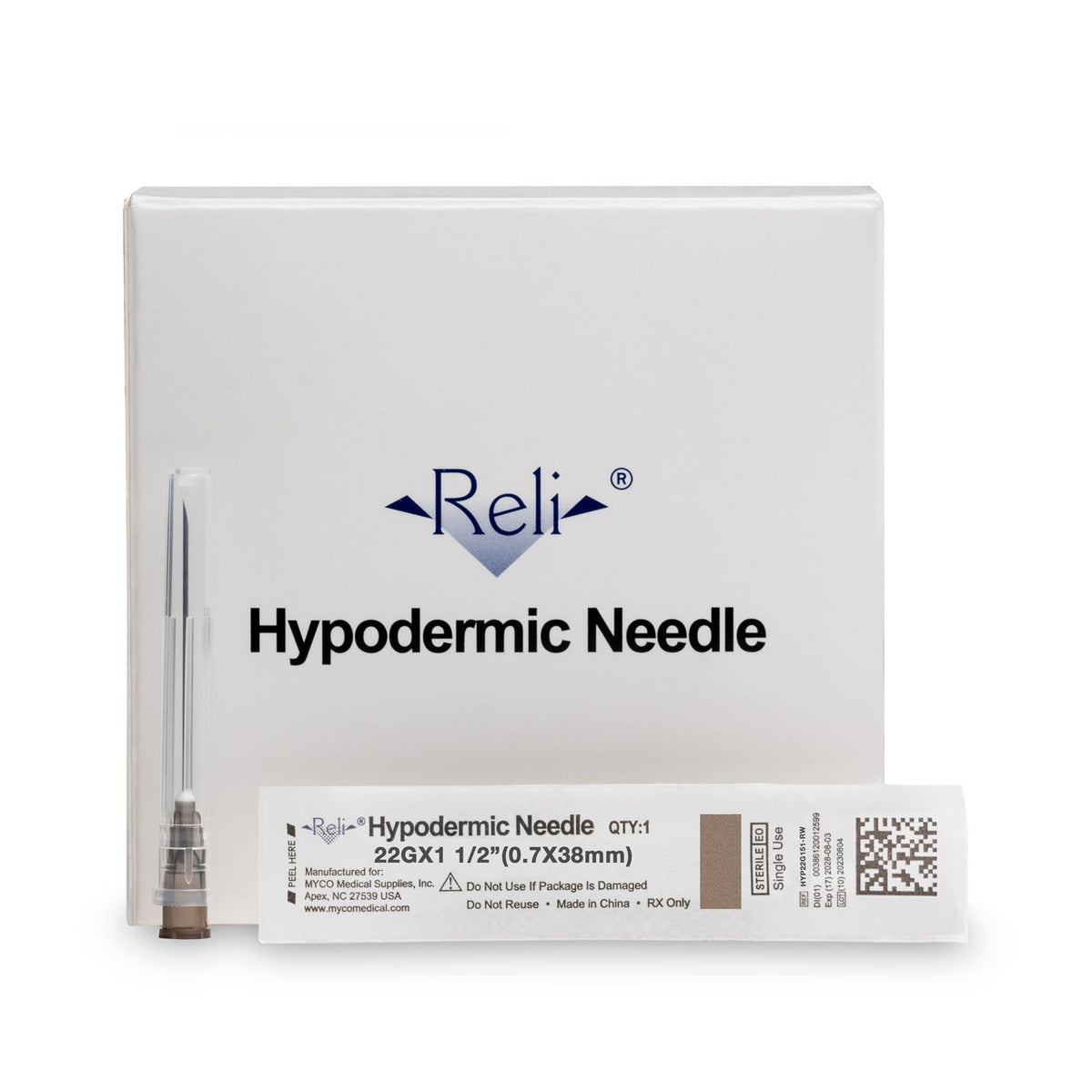 Myco Reli Conventional Hypodermic Needles - Regular Wall (22G)