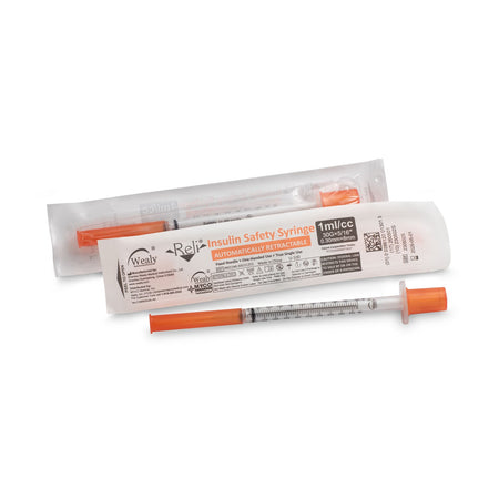 Myco Reli Wealy Safety Insulin Syringes - 1ML, 5/16" Needle – image 2