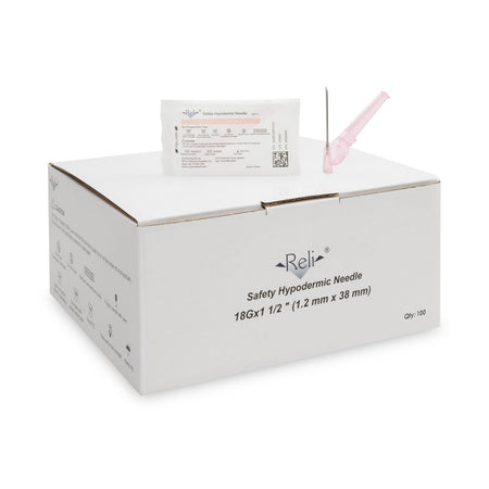Reli Safety Hypodermic Needles - 18G
