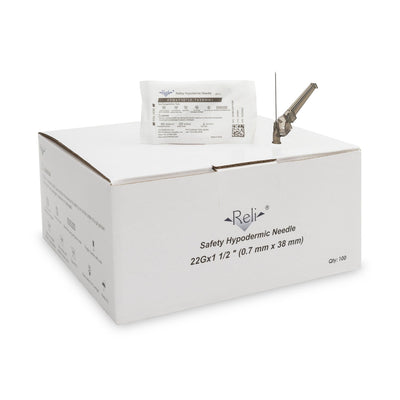 Reli Safety Hypodermic Needles - 22G