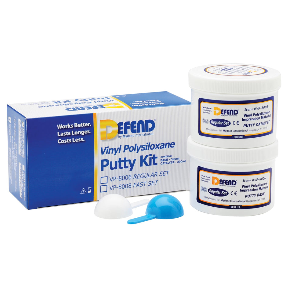 Mydent Defend Super Hydrophilic VPS Impression Material - Vinyl Polysiloxane Putty Kit