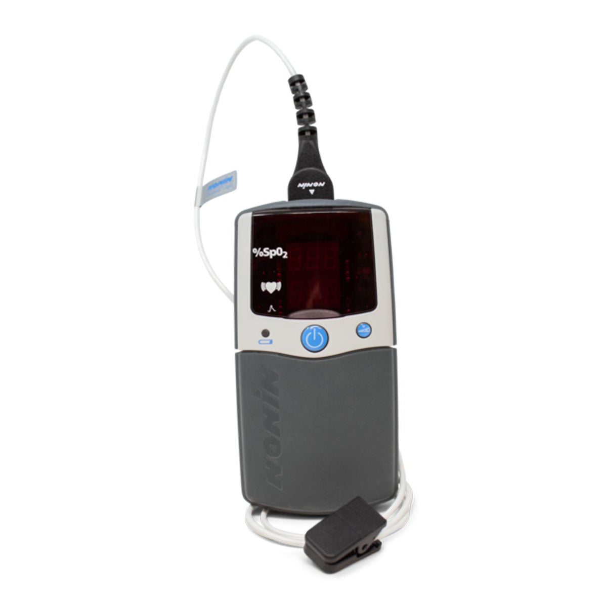 Nonin Palmsat 2500 Series Handheld Pulse Oximeter - Reusable Ear Clip Sensor