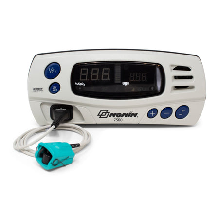 Nonin Model 7500 Tabletop Pulse Oximeters - Pediatric Finger Clip Sensor (8000AP)