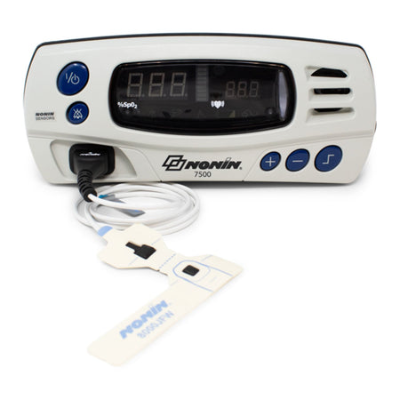 Nonin Model 7500 Tabletop Pulse Oximeters - Adult Flex Sensor (8000J Sensor)