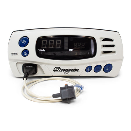 Nonin Model 7500 Tabletop Pulse Oximeters - Small Soft Sensor