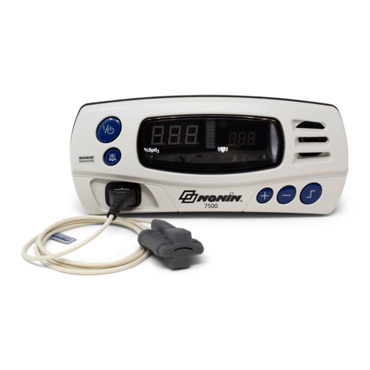 Nonin Model 7500 Tabletop Pulse Oximeters - Medium Soft Sensor (8000SM)