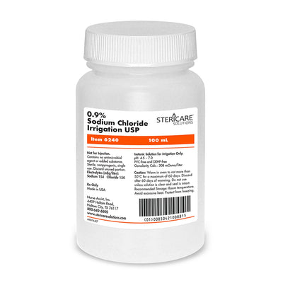 Nurse Assist Stericare Saline & Water - Saline Variants (Screw Top Bottle) - 100ML