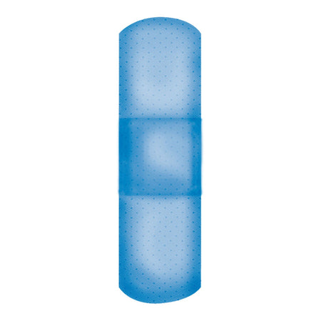 Dukal Blue Metal Detectable Adhesive Bandages - Fabric (1" x 3")