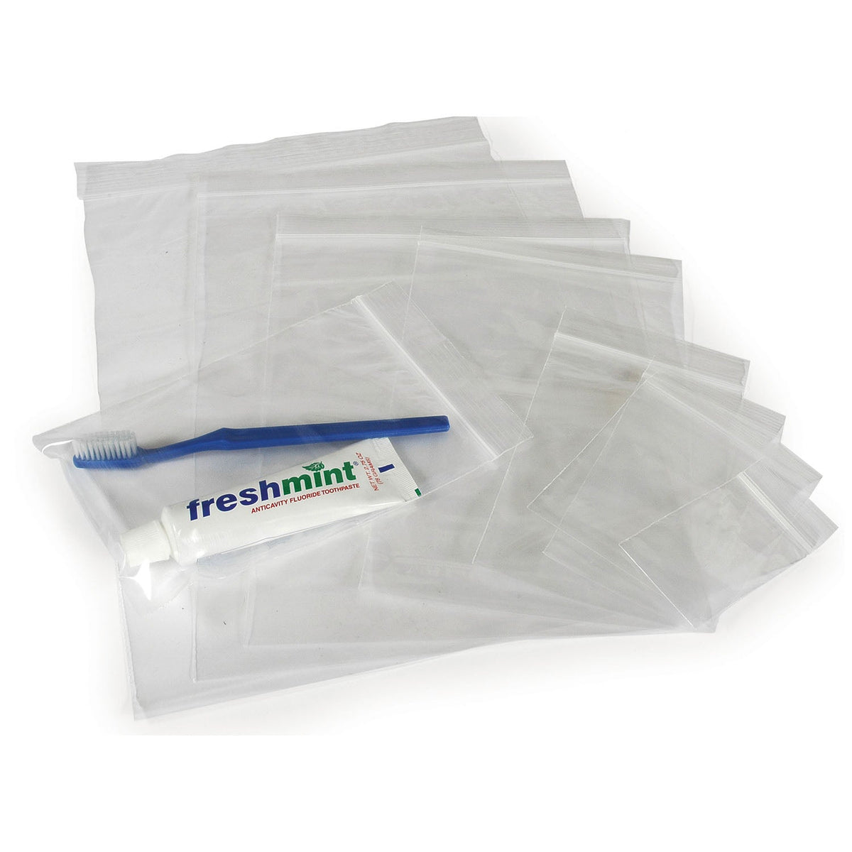 New World Imports Reclosable Bags with White Block - 2 Mil
