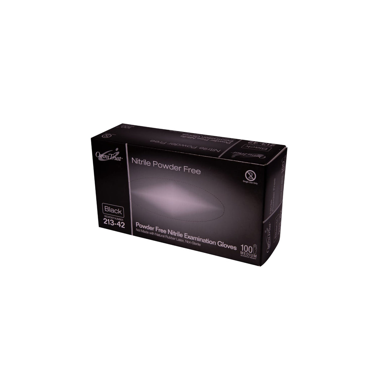 Omni International Omnitrusttm Nitrile Powder Free Examination Glove - Black