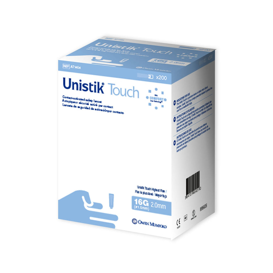 Owen Mumford Unistik Touchtm Single Use Safety Lancet - Highest Flow