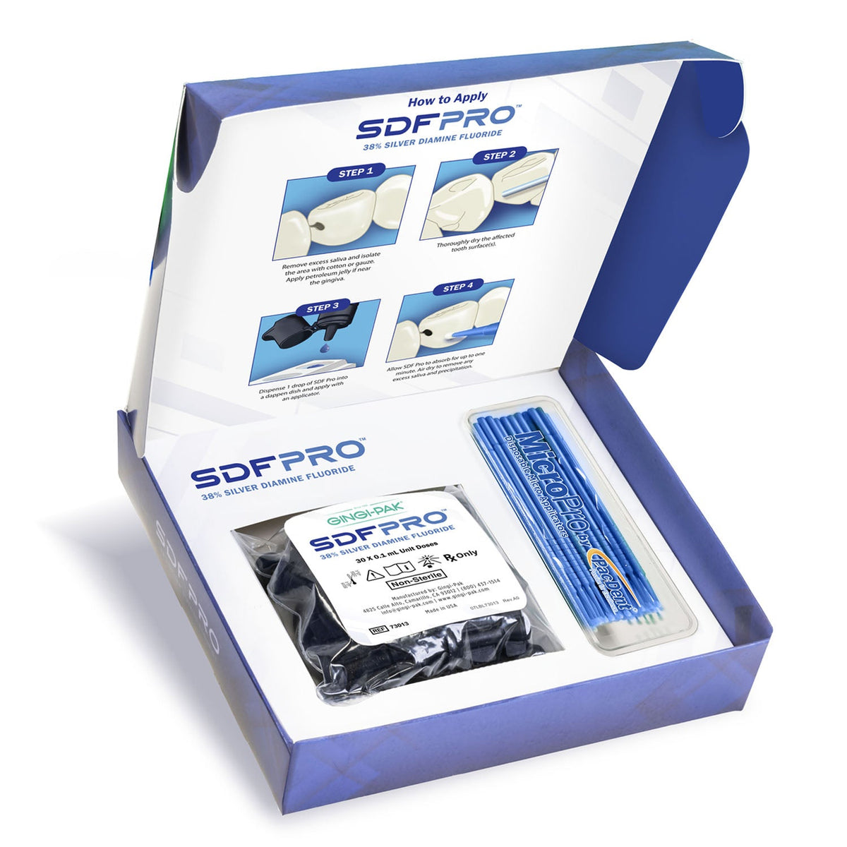 Pacdent Gingi-Pak SDF Protm 38% Silver Diamine Fluoride - PRO 38% Unit Dose Kit