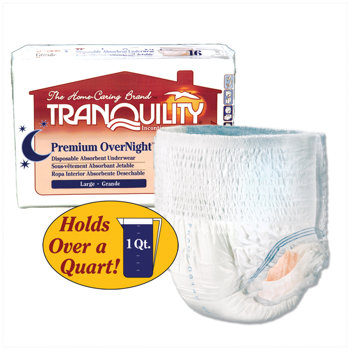 Principle Business Tranquility Premium Overnighttm Disposable Absorbent Underwear - 34.0 fl OZ Capacity – image 2