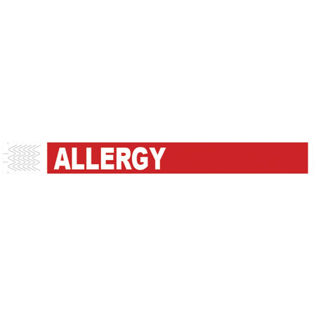 Medical ID Solutions Tyvek Wristbands - Allergy Alert
