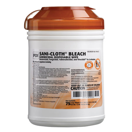 Pdi Sani-Cloth Bleach Germicidal Disposable Wipe - Canisters (Clinical Size)