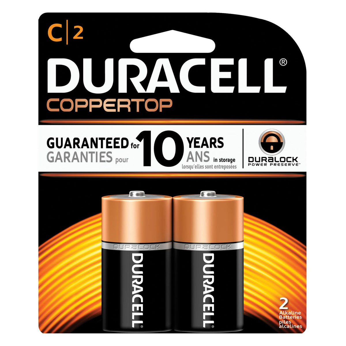 Duracell Coppertop Alkaline Retail Battery with Duralock Power Preservetm Technology - Size C – image 2