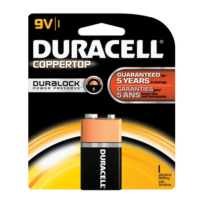Duracell Coppertop Alkaline Retail Battery with Duralock Power Preservetm Technology - Size 9V