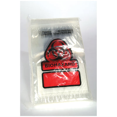 Asp Global Biohazard Recloseable Bag - 8" x 10"