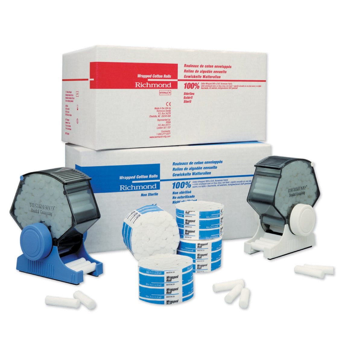 Richmond Wrapped Cotton Rolls - Sterile