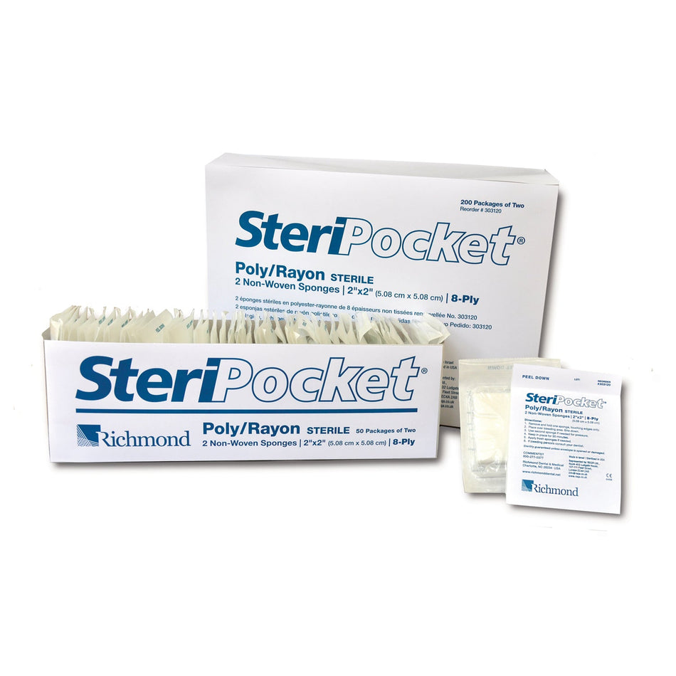 Richmond Steripockettm Sponges - Non-Woven Rayon/Poly