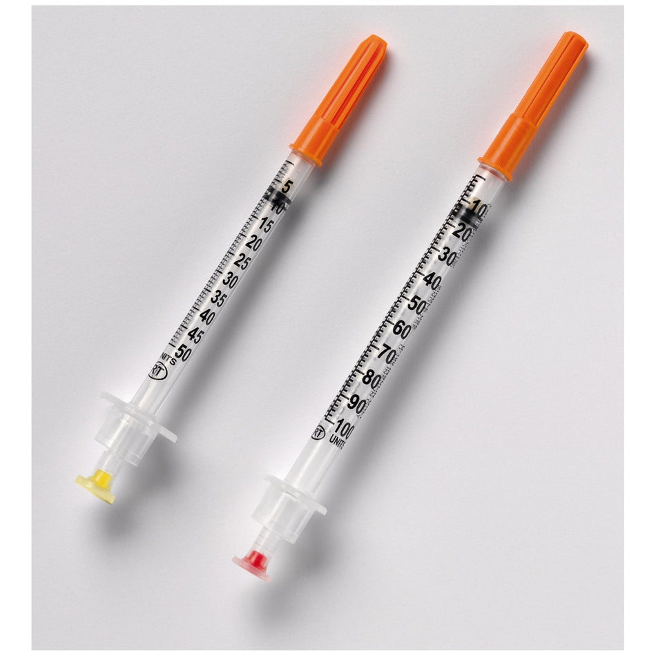 Retractable Vanishpoint Insulin Safety Syringes - 0.5ML, 30G, Half Unit Markings (5/16")