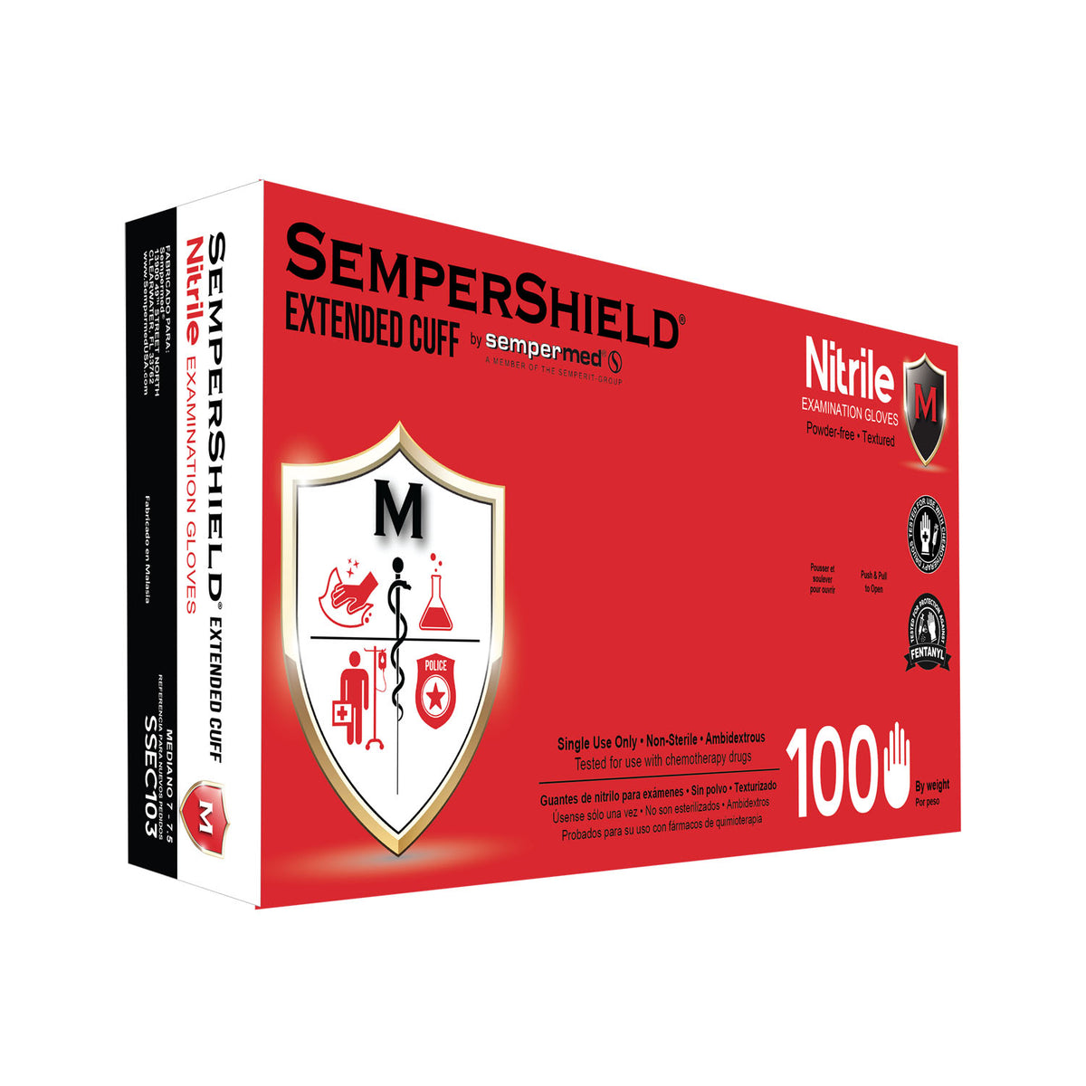 Harps USA Sempershield Nitrile Extended Cuff Exam Glove