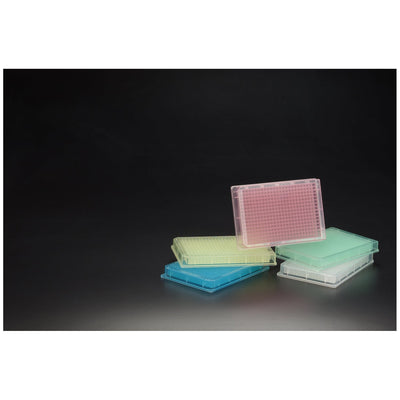 Simport Bioblocktm 384 Square Deep Well Plates - Round Bottom, 200UL Capacity - Pink