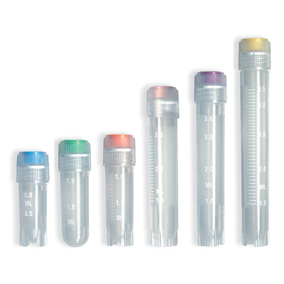 Simport Cryovial Vials - O-Ring, External Thread, Polyethylene Cap, Self-Standing